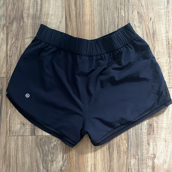 Navy Blue Lululemon Reversible Shorts - Picture 3 of 6